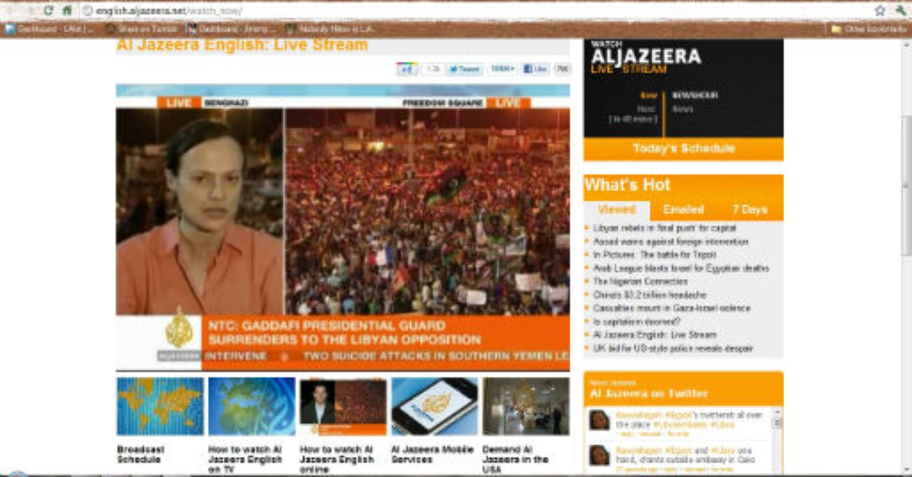 The Fall of Gaddafi via Al-Jazeera English
