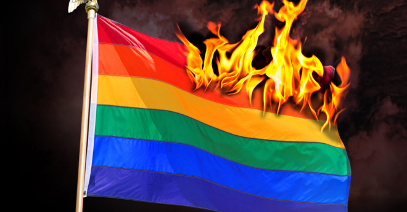 Burning Rainbow Flag